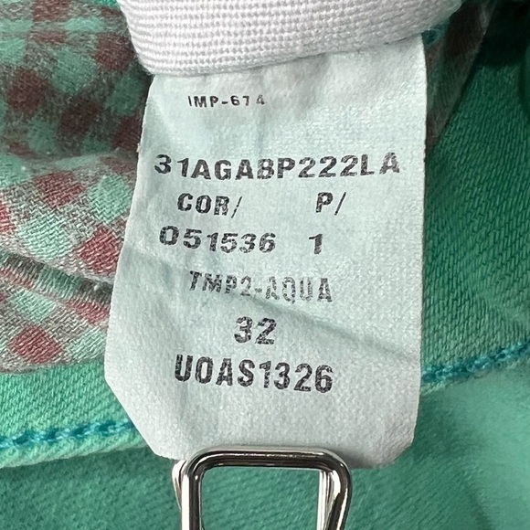 Pilcro And The Letterpress Green Straight Leg Ankle Jeans Size 32 Women's - Picture 7 of 7